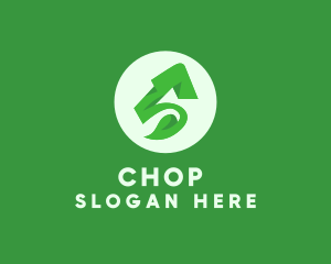 Vegan - Green Herbal Letter S logo design
