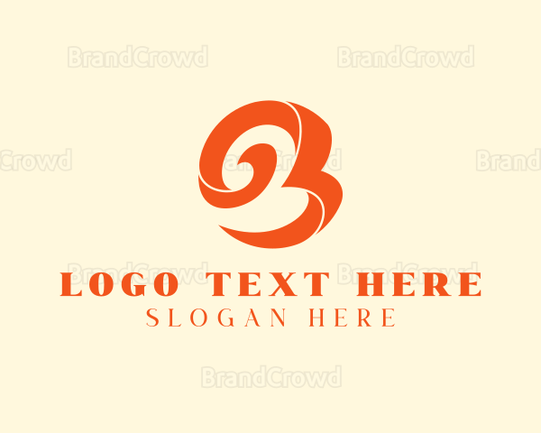 Fancy Swirly Letter B Logo