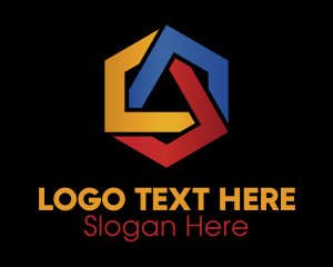 Knot - Triangle Hexagon Geometric Knot logo design