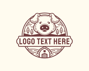Pasturing - Livestock Pig Farm logo design