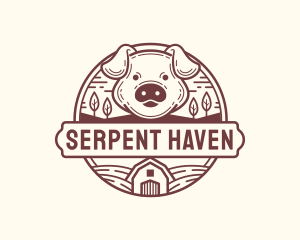 Livestock Pig Farm Logo