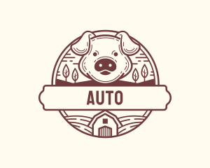 Livestock Pig Farm Logo