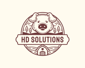 Livestock Pig Farm logo design