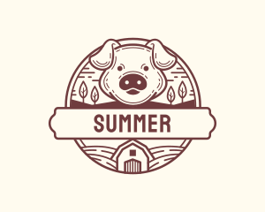 Livestock Pig Farm logo design