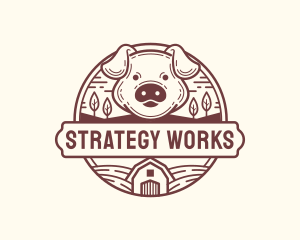 Livestock Pig Farm logo design