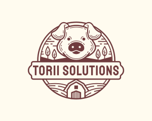 Livestock Pig Farm logo design