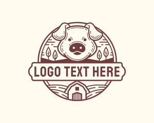 Livestock Pig Farm Logo
