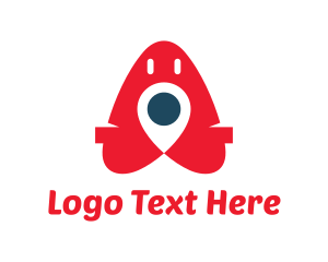 Location Service - Red Location Pin logo design