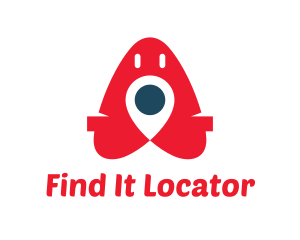 Red Location Pin logo design