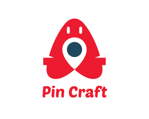Pin - Red Location Pin logo design