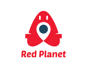 Red Location Pin logo design