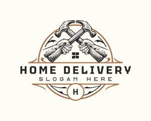 Hand Hammer Carpentry  logo design