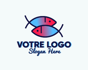 Meal - Fish Pisces Astrology logo design