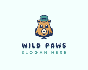 Bear Camping Scout  Logo