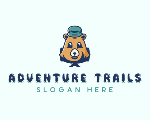 Bear Camping Scout  logo design