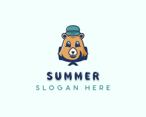 Bear Camping Scout  logo design