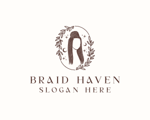 Braids - Mystic Hair Braid Woman logo design