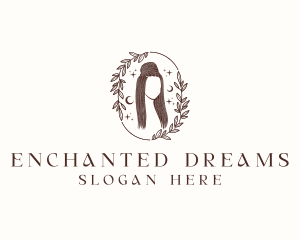 Enchanted - Mystic Hair Braid Woman logo design