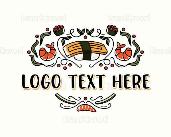 Sushi Culinary Restaurant Logo