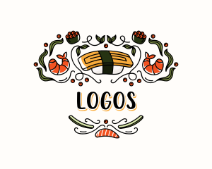 Sushi Culinary Restaurant Logo