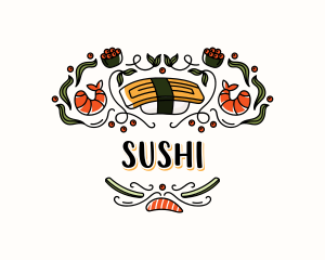 Sushi Culinary Restaurant logo design