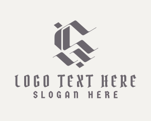 Tattoo Artist - Medieval Letter S logo design