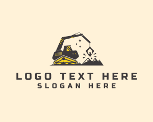 Digging - Industrial Quarry Excavator logo design
