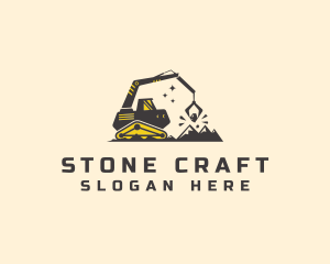 Quarry - Industrial Quarry Excavator logo design