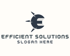 Orbit Planet Letter E logo design