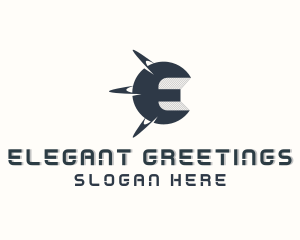 Orbit Planet Letter E logo design