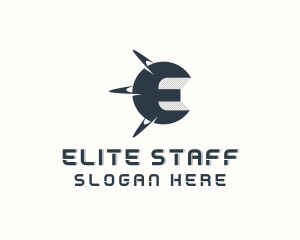 Orbit Planet Letter E logo design