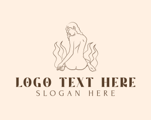 Nude - Elegant Wellness Female logo design