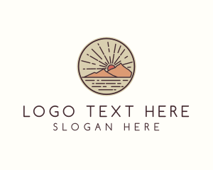 Outdoor - Island Mountain Camping logo design