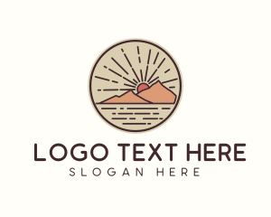 Lagoon - Island Mountain Camping logo design