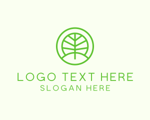 Round - Green Eco Forest logo design