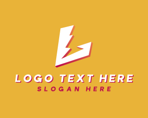 Charge - Electric Power Letter L logo design