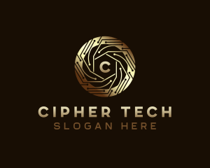 Cryptography - Fintech Currency Cryptography logo design