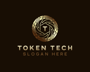 Token - Fintech Currency Cryptography logo design