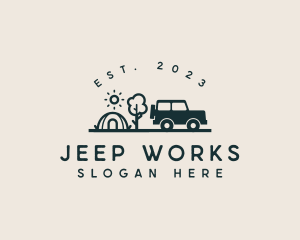 Adventure Jeep Camp logo design