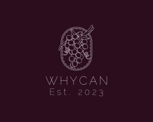 Winemaker - Minimalist Grapes Vineyard logo design