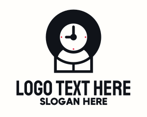 Employer - Time Clock Person logo design