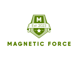 Military Shield Star Badge logo design