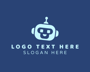 Tv Show - Cute Digital Robot logo design
