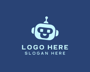Cute Digital Robot Logo