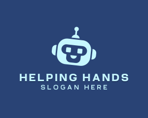 Assistance - Cute Digital Robot logo design
