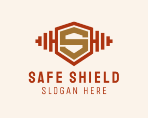 Fitness Gym Shield Letter S logo design