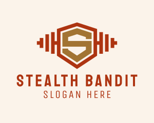 Fitness Gym Shield Letter S logo design