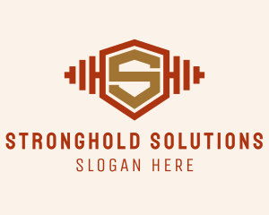 Fitness Gym Shield Letter S logo design