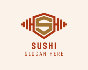 Fitness Gym Shield Letter S logo design