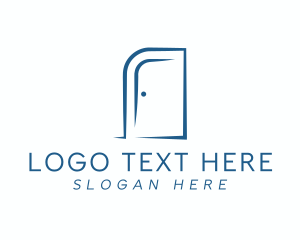 Garage Door - Minimalist Door Furniture logo design